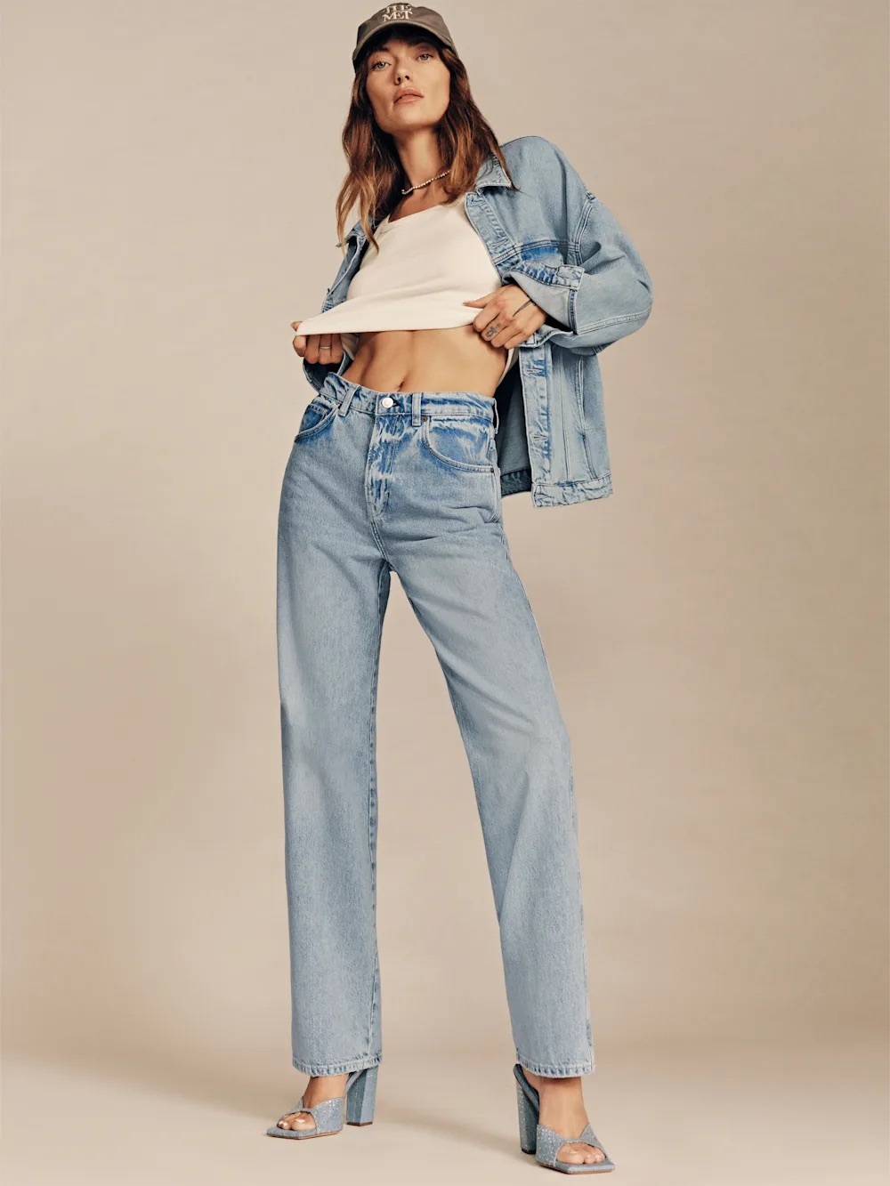 Reformation Val 90s Mid Rise Straight Jeans In Folsom Size 24